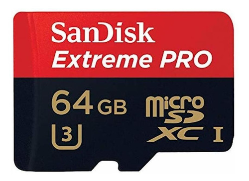 Imagem 1 de 2 de Cartão de memória SanDisk SDSQXCG-064G-GN6MA  Extreme Pro com adaptador SD 64GB