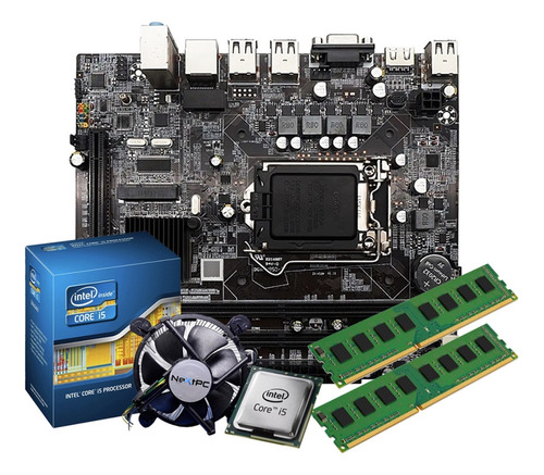 Kit Core I5 650 + Placa Mãe H55 1156 + 8gb Ddr3 + Cooler