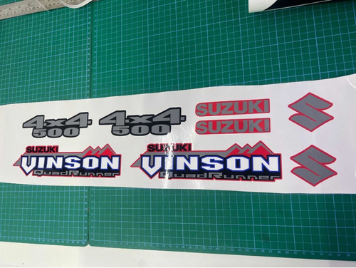 Kit Stickers Suzuki Vinson 500 Contra Agua No Decoloran