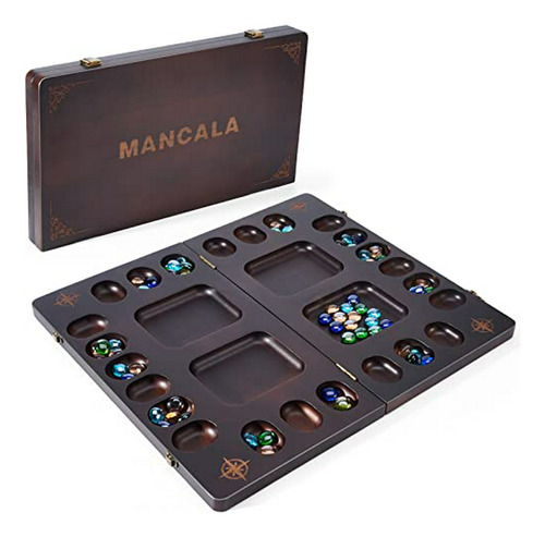 Juego De Tablero Mancala De Lujo De Madera Maciza