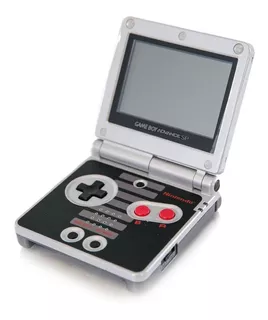 Nintendo Game Boy Advance SP Classic NES Edition color plata y negro