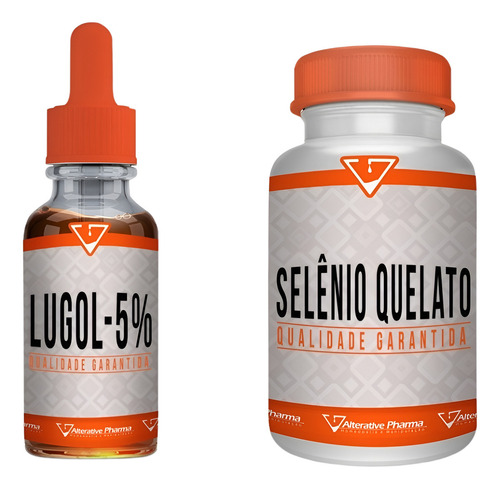Solução De Lugol Inorgânico 5% 30ml + Selênio 100mcg 60 Cáps Sabor Sem sabor