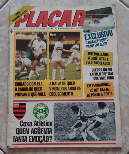Revista Placar 451 Flamengo Pôster Bahia (Usado)