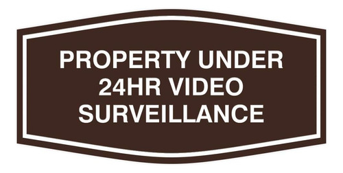 Letrero De Propiedad  E Bajo Vigilancia De Video 24 Hor...