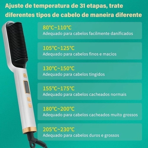 Cepillo Alisador 5 En 1 Temperatura Ajustable Bivolt