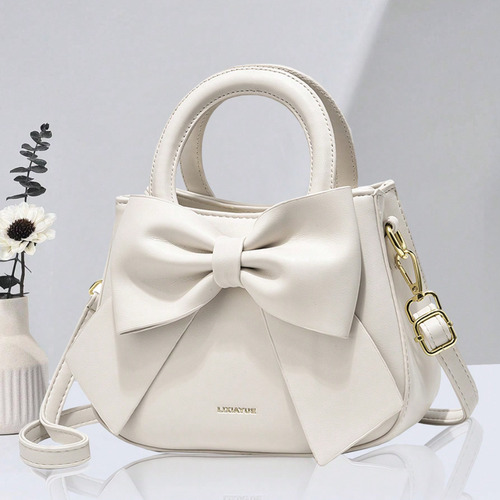 Color Sólido Señoras Elegante Lazo Decoración Moda Bolso