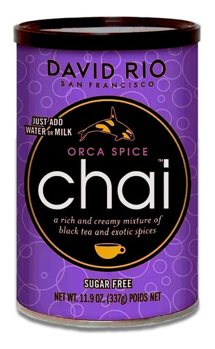 David Rio Chai Orca Spice Lata 337g Sugarfree Indian Flavour