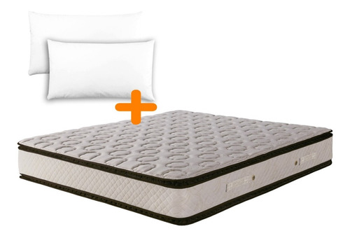 Imagen 6 de 10 de Colchón King de resortes Cannon Resortes Sublime blanco - 180cm x 200cm x 33cm con doble pillow top