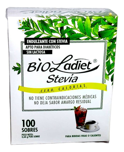 Stevia Endulzante 100 Sobres - Unidad a $18900