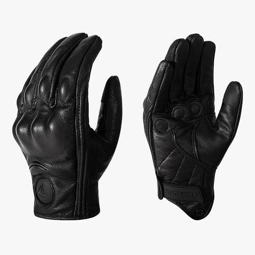 Guantes Cuero Impermeable Para Motociclismo Motowolf 0302