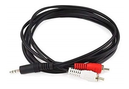 Cable Auxiliar 3.5mm A Rca Macho Estéreo 1mts X 15 Unidades