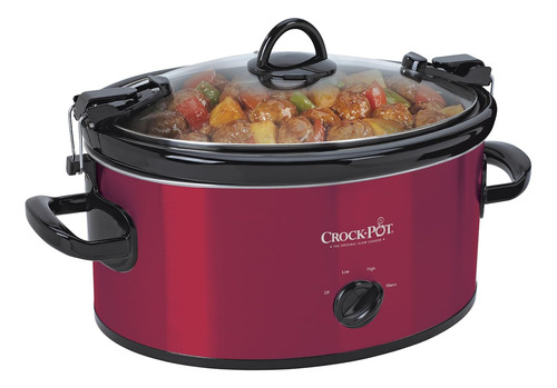 Olla De Cocción Lenta Crock-pot, 1500 W, 5.6 L, Rojo