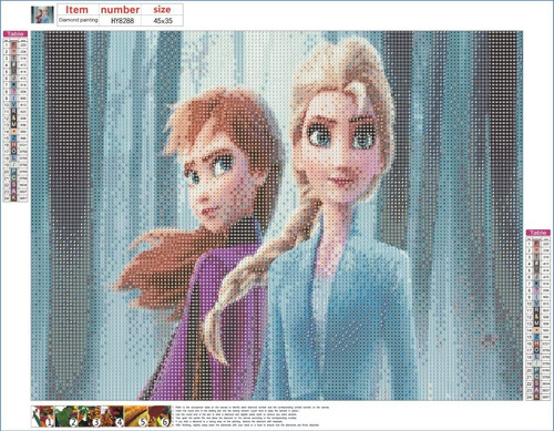 Imagen 1 de 4 de Pintura Diamante Diy Diamond Painting Kit Frozen 2 Chile