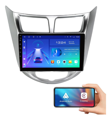 Navegación Gps Con Carplay Android Hyundai Accent/ Solaris
