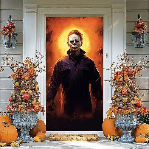 Banner De Terror Decoraciones De Puerta De Halloween, Cubier