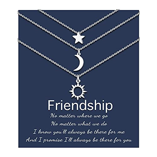 Ungent Them 3 Amistad Bff Collares Mejor Amigo Sun Moon Star