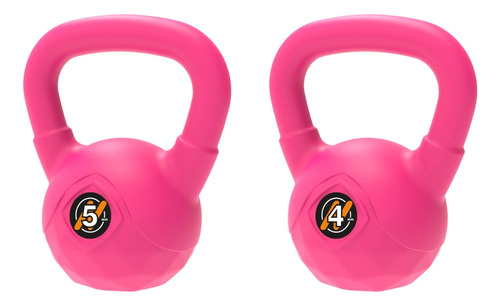 Set De 2 Pesas Rusas 4 Kg + 5 Kg Kettlebell