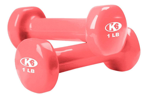 Set De Mancuernas De Vinil Pesas Gym K6 1libra