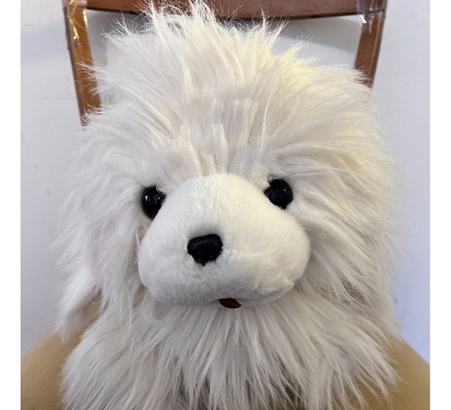 Perro De Peluche Mediano Blanco 42cmx23cmx27cm