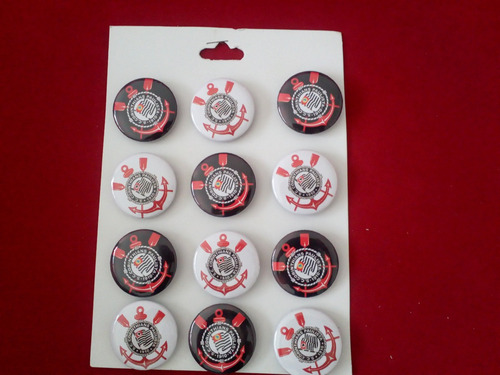 Imagem 1 de 1 de Cartela De Bottons Timão | Broches | Pin | Customização