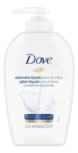 Jabón Líquido Dove Original Con Dosificador 250 ml
