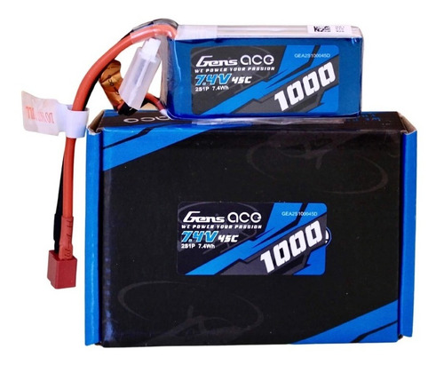 Bateria Lipo 1000mah 7.4v 2s 45c Tattu Tukiba