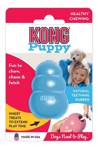 Kong Puppy Médio Azul Brinquedo Para Cães Filhotes