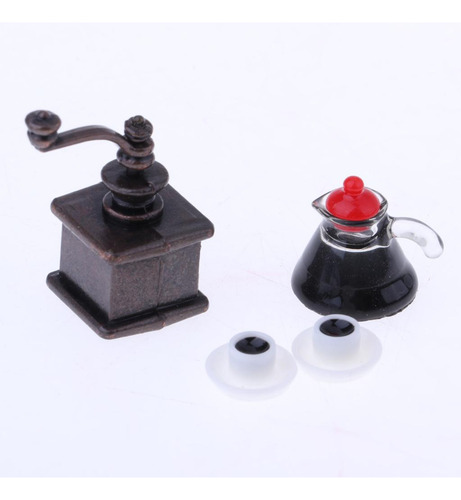 Cafetera Con Tazas De Cafetera Accesorios En Miniatura De