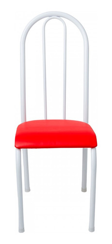 Cadeira Requinte Branco/vermelho 11428 - Wj Design