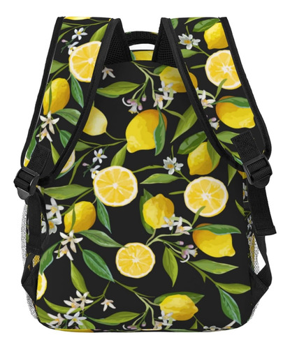 Mochila Para Portátil Con Estampado Floral Y Hojas De Limón Con Forma De A