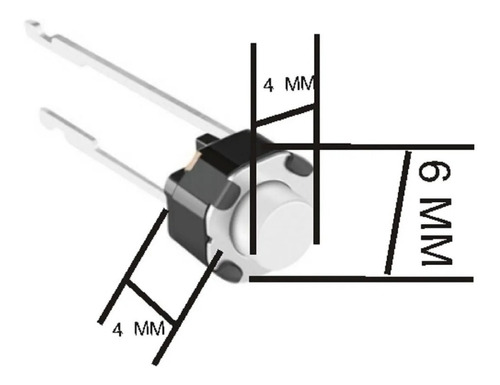 10 Microswitch Push Boton Negro 2 Patas Largas Tipo Aiwa