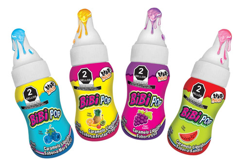 Caramelo Palola Bibi Pop variado con caramelo líquido sin TACC 1g