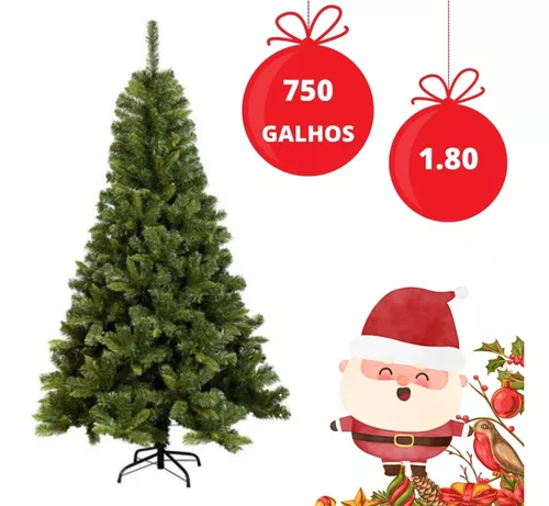 Árvore Natal Tradicional Dinamarca Verde 180cm 580 galhos - Magizi -  Escorrega o Preço