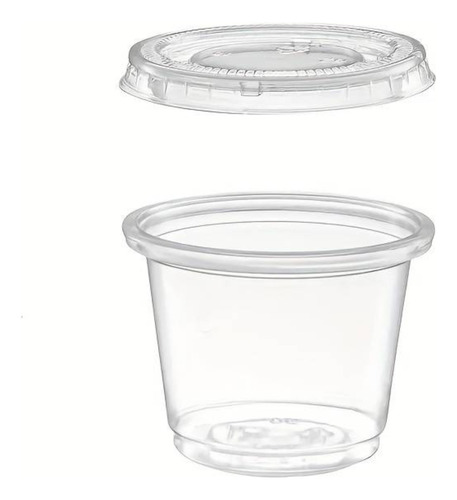 Pote Transparente Con Tapa 5.5 Oz (160 Ml) 50 Unid