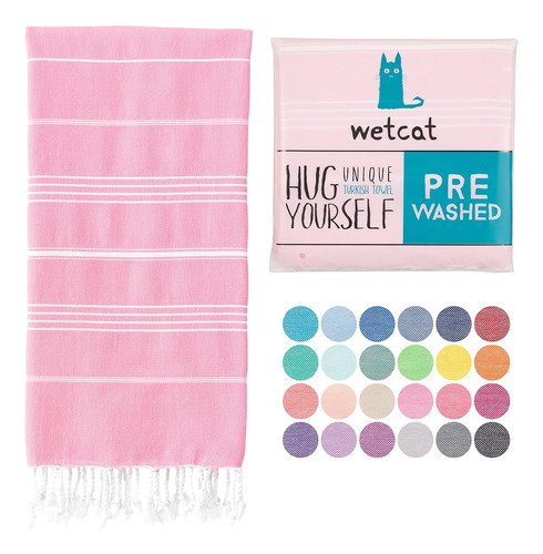 Toalla Turca Wetcat, Super Liviana, Extra Absorbente, Rosa C