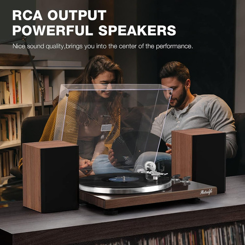 Tocadiscos Con Correa Retrolife Grabacion Y Contrapeso