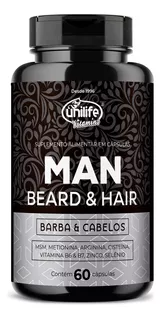 Biotina Homem Barba E Cabelo Cisteína Metionina Arginina Msm