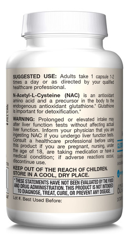 Jarrow Formulas N-a-c 500 Mg - Suplemento De Aminoácidos Ant