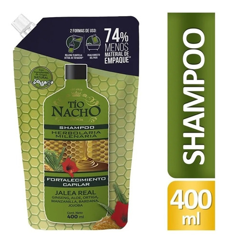 Tio Nacho Shampoo Herbal Doypack 400ml Magistral Lacroze