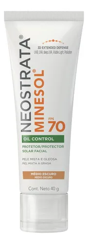 Protetor Solar Neostrata Minesol Oil Control Pele Médio Escuro FPS70 40g