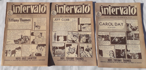 Lote Por Tres Historietas Comic ** Intervalo ** Año 1966