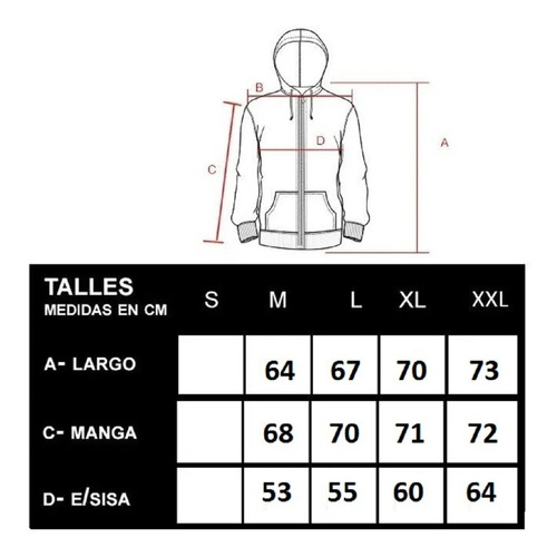 Imagen 4 de 9 de Campera Friza Invisible C/capucha Marca Prince Talle S Al Xl