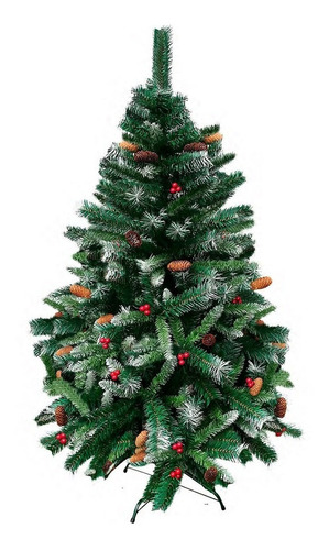 Árvore Natal Decorada Alpina Nevada 120cm 195 Galhos