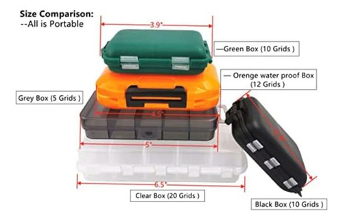 2x Caja Pequeña Resistente Para Aparejos Y Cebos De Pesca