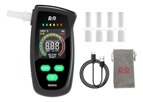 Alcoholímetro Portátil Led Breathalyzer, Medidor De Aliento