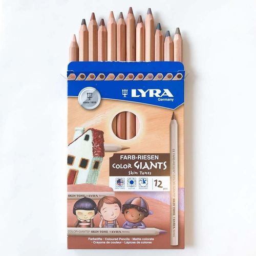 Lapiz Color Gigantes Farb-riesen Lyra Skin Tones 12 Piezas 