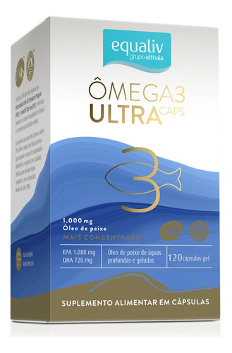 Omega 3 Ultra Equaliv 1000mg 120x Sem Mercúrio + Concentrado