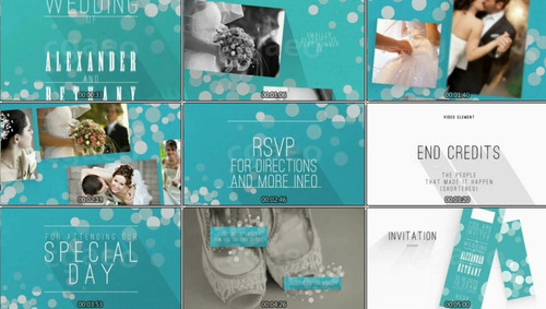 Imagen 2 de 2 de Proyecto Editable Completo Premiere Para Casamientos Y 15s