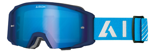 Óculos Cross Motocross Airoh Blast Xr1 Azul Espelhado
