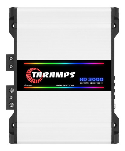 Modulo Taramps 3000w Edição Rgb Amplificador Hd3000 4 Ohms